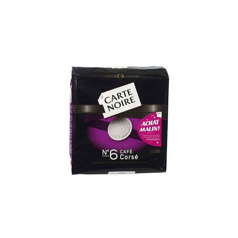 Café Carte Noire corsé x36 dosettes - 250g
