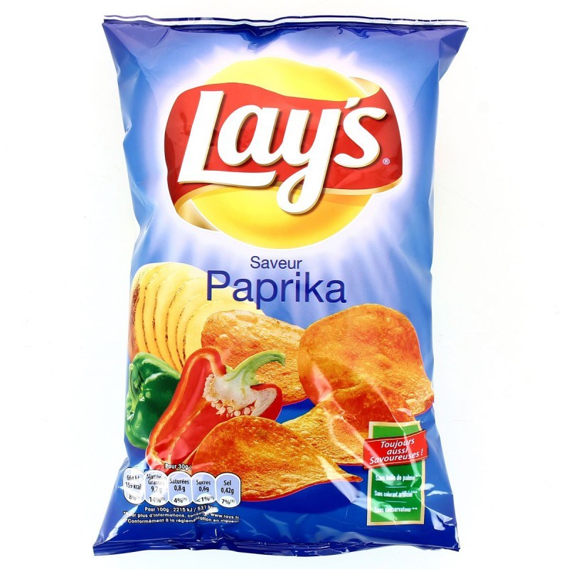 Lay's Chips Paprika Party - Paquet XXL - Chips américaines - 334,5 g au  total